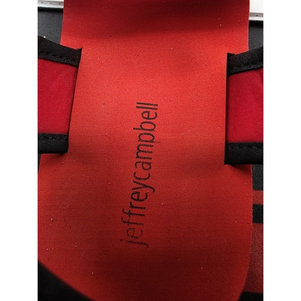 Jeffrey Campbell Red Black Neoprene Platform Sport Sandals Womens 9/10
